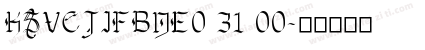 KSVCJIFBNE0 31 00字体转换
